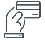 CRedit card in hand icon