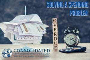 Stack of overdue debts