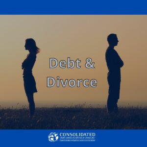 Divorced couple not facing each other